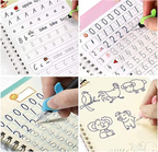 Magic Practice Copybook(4 Books + Magic Pen + Refill + Grip)