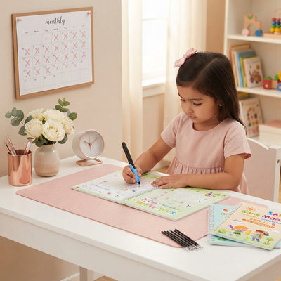 Magic Practice Copybook(4 Books + Magic Pen + Refill + Grip) - stellar-photo-guarantee