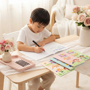 Magic Practice Copybook(4 Books + Magic Pen + Refill + Grip) - stellar-photo-guarantee